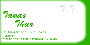 tamas thur business card